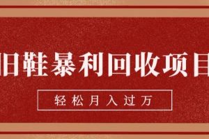 旧鞋暴利回收项目，轻松月入过万，详细教学视频【揭秘】