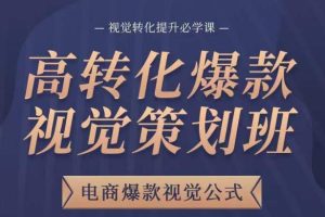 高转化爆款视觉策划班，电商爆款视觉公式，视觉转化提升必学课