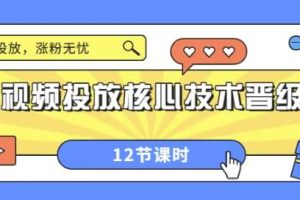 短视频投放核心技术晋级课：掌握投放，涨粉无忧（12节课时）