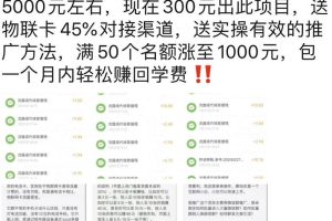 剑眉大侠实操三个月得暴利项目，每月躺赚5000元左右（价值300元）