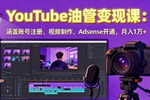 （15987期）2025YouTube油管变现课：涵盖账号注册、视频制作、Adsense开通，月入1万+