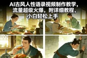 AI古风人性语录视频制作教学，流量超级火爆，附详细教程，小白轻松上手