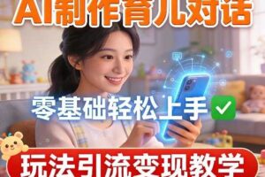 AI制作育儿对话,零基础轻松上手,玩法引流变现教学