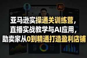 亚马逊实操通关训练营，直播实战教学与AI应用，助卖家从0到精通打造盈利店铺（更新3月）