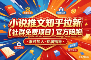 小说推文-知乎拉新【社群免费橡目】-官方陪跑