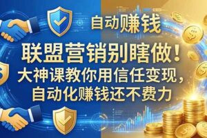 （18242期）联盟营销别瞎做！大神课教你用信任变现，自动化赚钱还不费力【原创双语字幕】